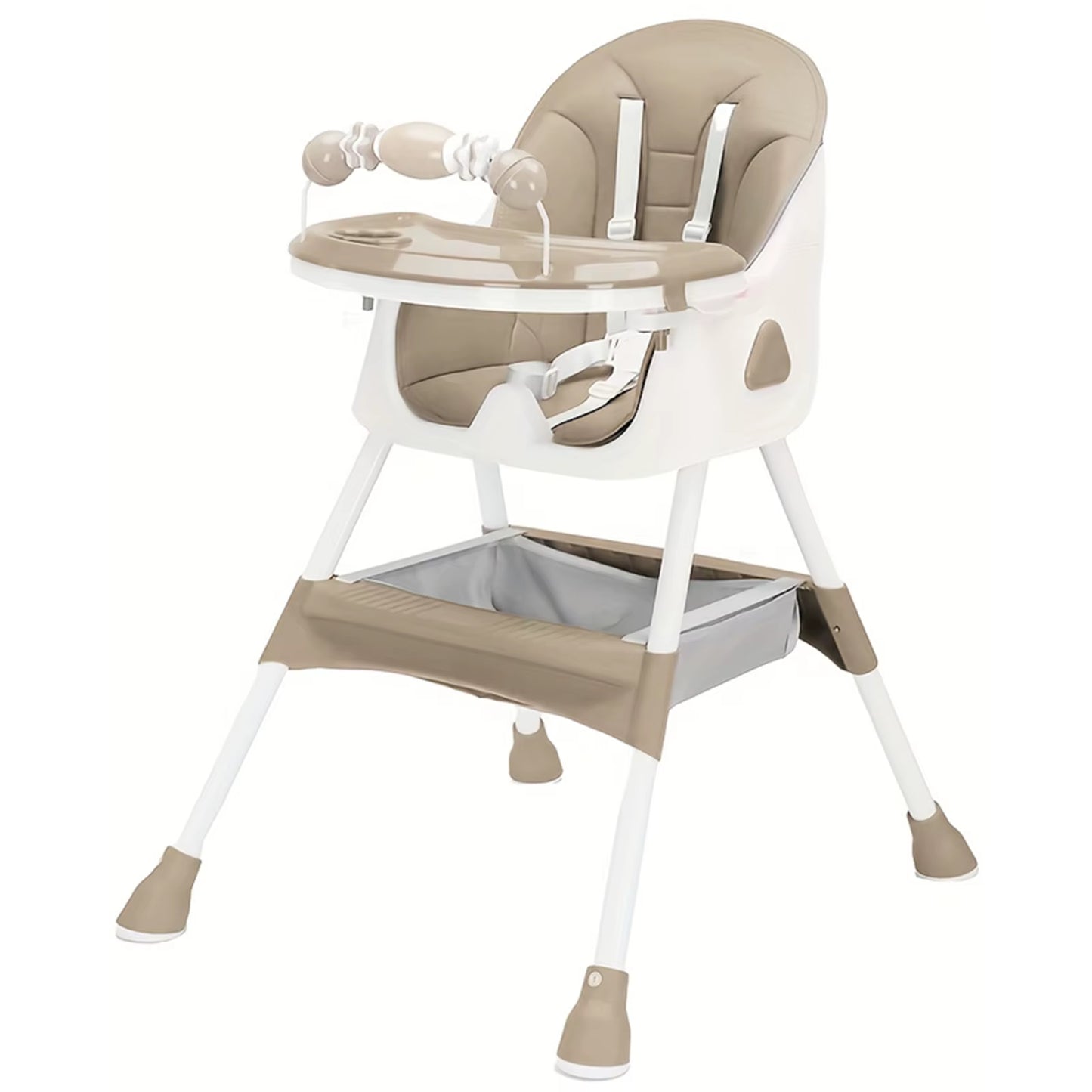 Chaise haute avec roulettes