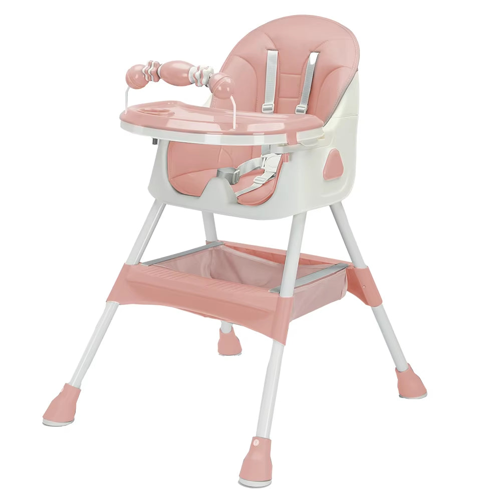 Chaise haute avec roulettes